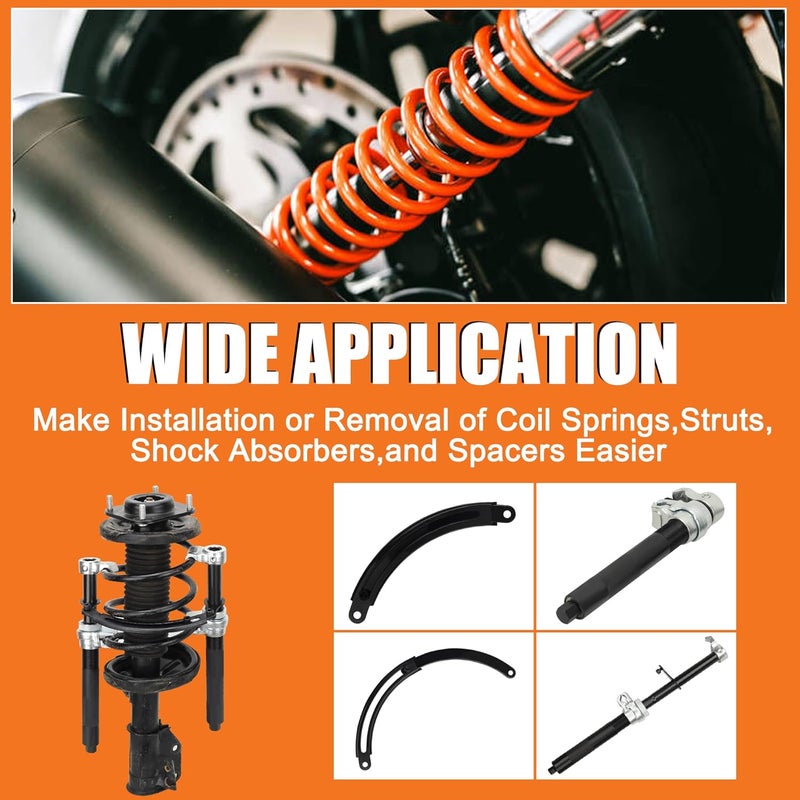 limontek Coil Spring Compressor Tool, Heavy Duty Macpherson Strut Spring Compressor Set with Safety Bracket for Car Truck ATV UTV, 2200 LB Capacity - Image 4